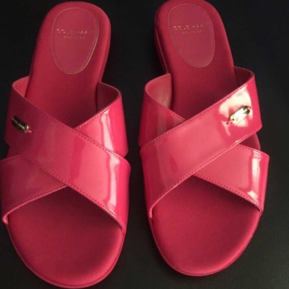 SOLD: ✨NWT! Cole Haan” Grand Pink Slip Sandals - Picture 4 of 4